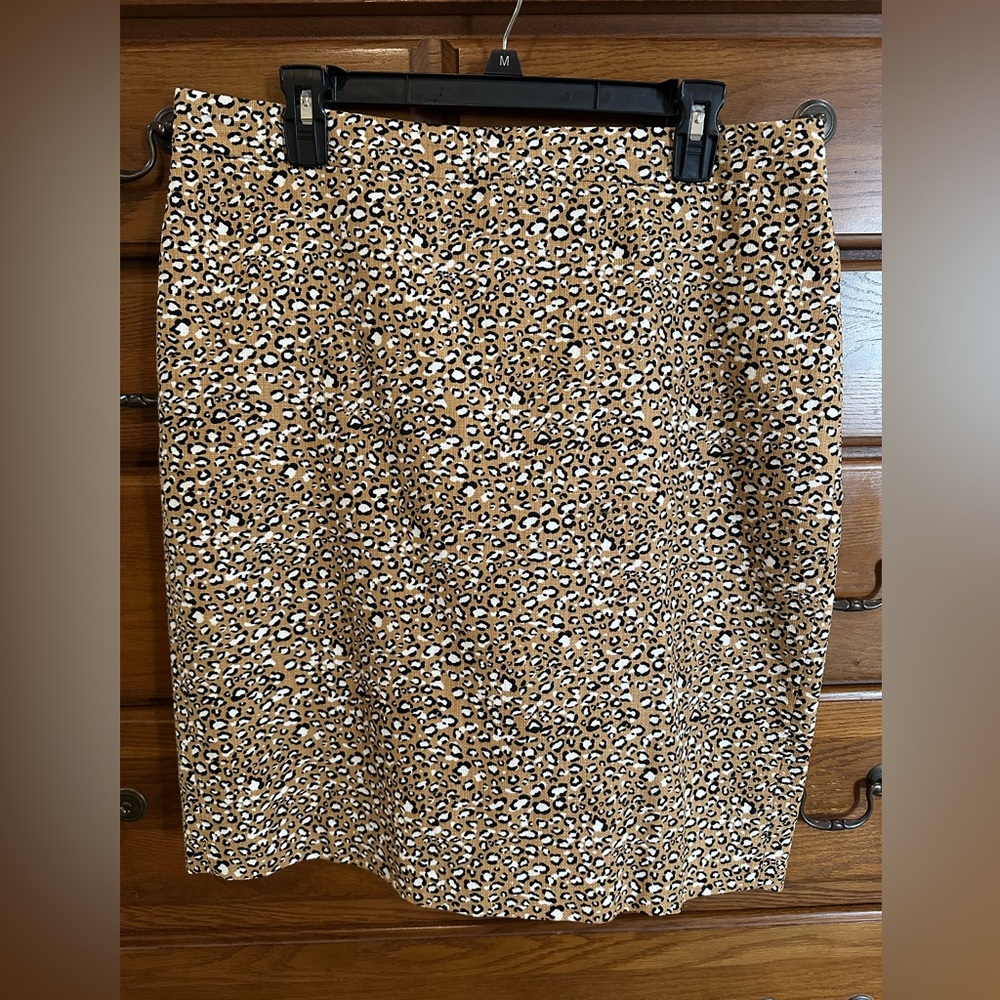 Jcrew animal print skirt